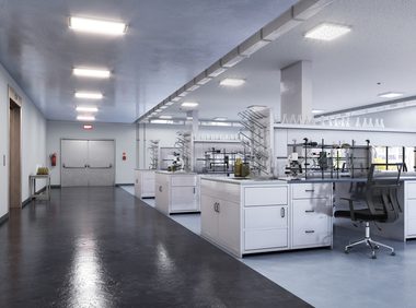 Interior,Of,Laboratory,Workplace.,3d,Illustration